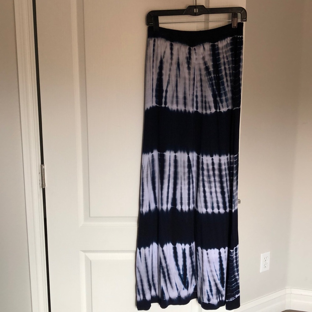 Tryst -Deep Blue Tie-dye Maxi Skirt